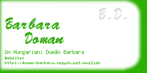 barbara doman business card
