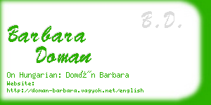 barbara doman business card